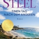 Book cover for Danielle Steel's German novel 'Einen Tag nach dem Anderen' with a coastal landscape, blue sky, and a gold award seal.